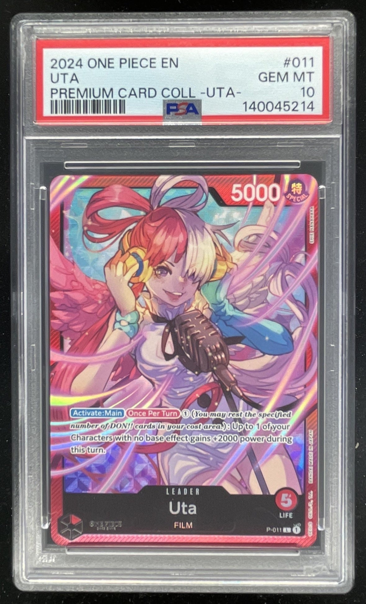 2024 One Piece EN Premium Card Collection #011 UTA PSA 10