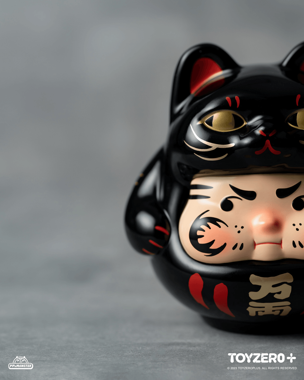 200% PP Lucky Cat Daruma (Black cat edition)