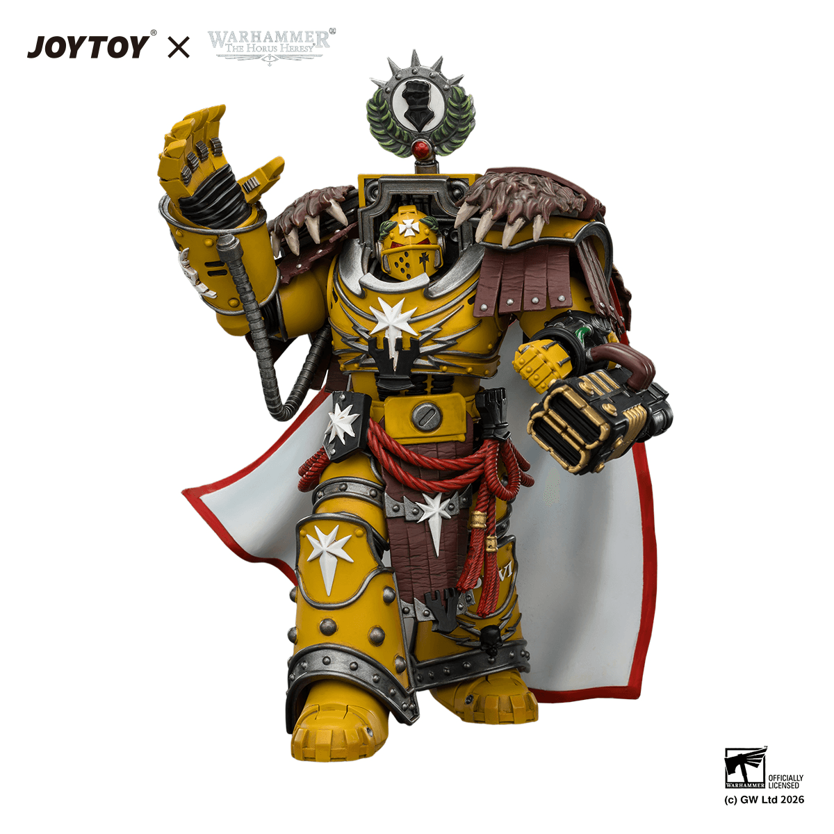 Imperial Fists Lord Castellan Evander Garrius, The Tyrant of Cthonia with the Subjugator and Incineratus