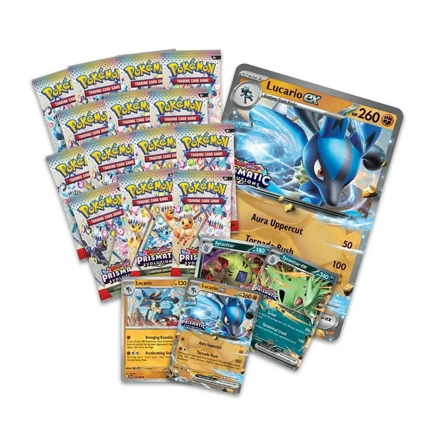 Pokémon TCG - Prismatic Evolutions - Lucario Ex & Tyranitar Ex Premium Collection
