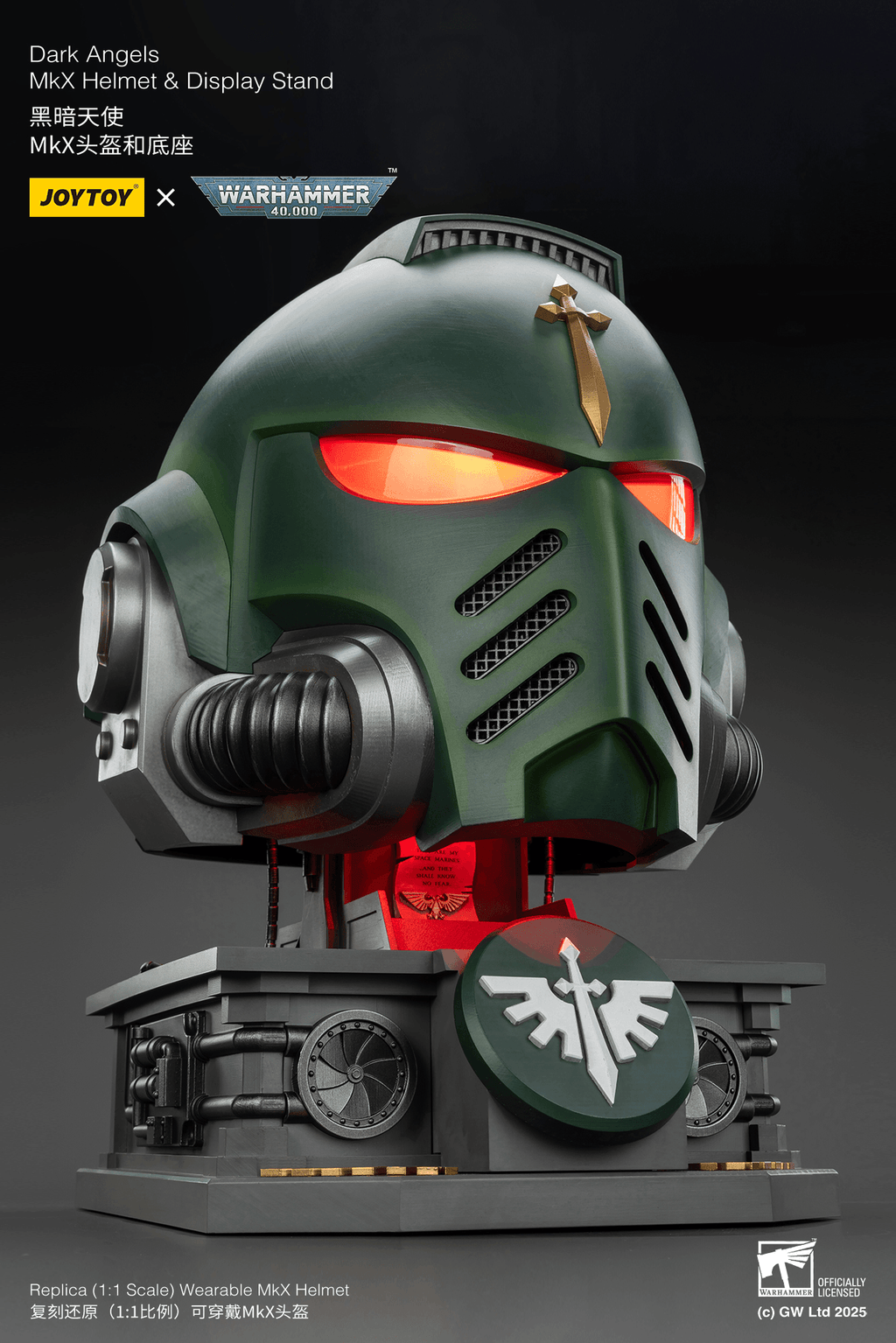 Dark Angels MkX Helmet &amp; Display Stand