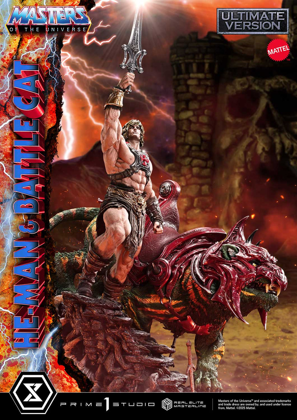 Real Elite Masterline Masters of the Universe He-Man &amp; Battle Cat Ultimate Bonus Version