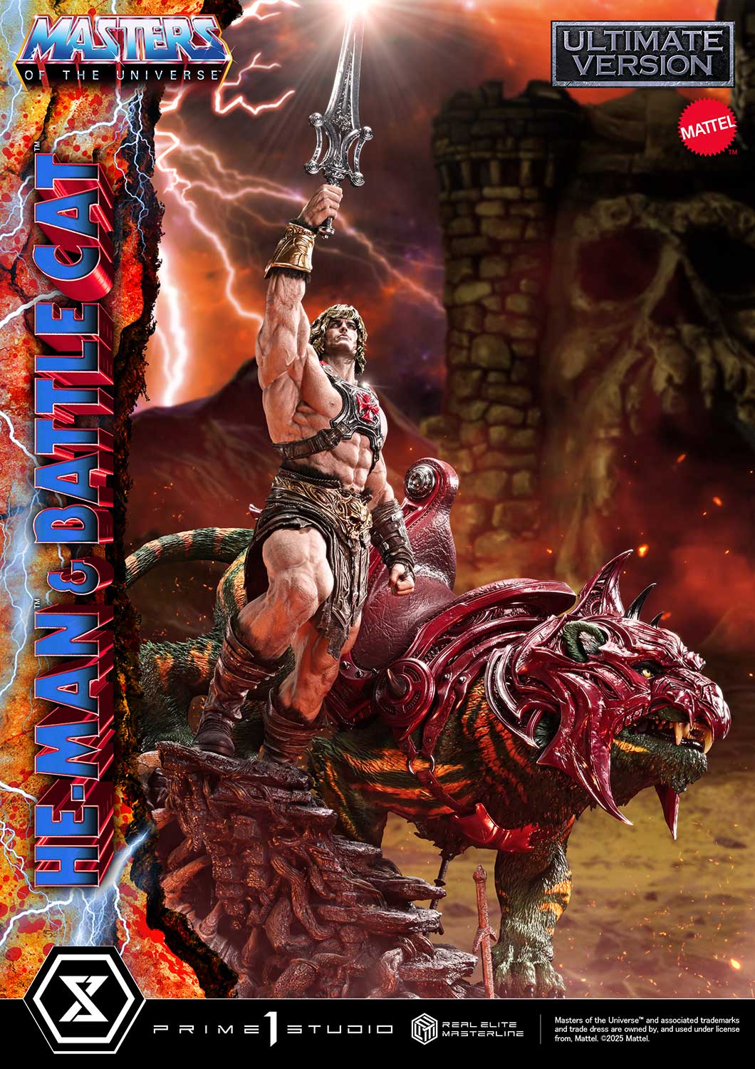 Real Elite Masterline Masters of the Universe He-Man &amp; Battle Cat Ultimate Bonus Version