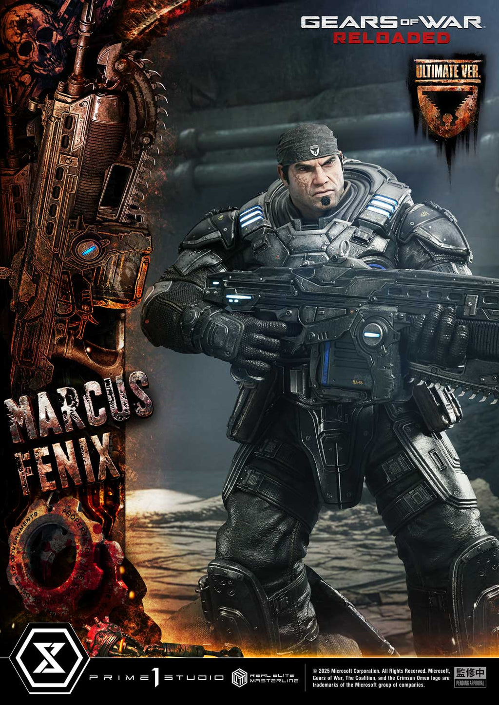Real Elite Masterline Gears of War: Reloaded Marcus Fenix Ultimate Bonus Version