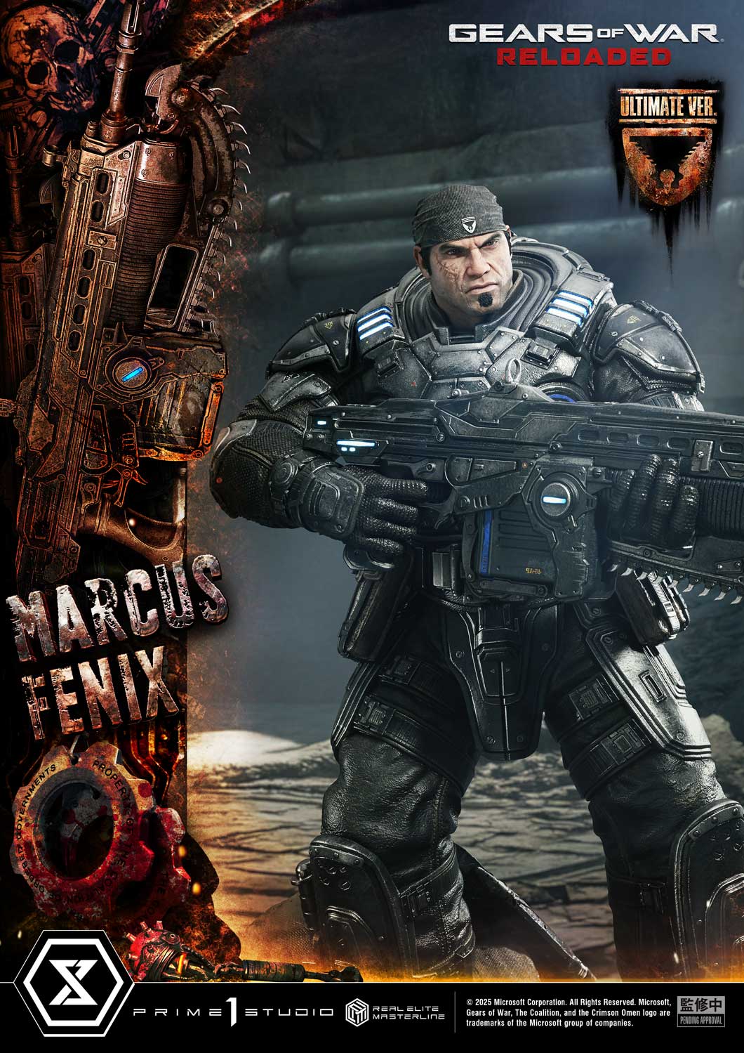 Real Elite Masterline Gears of War: Reloaded Marcus Fenix Ultimate Bonus Version