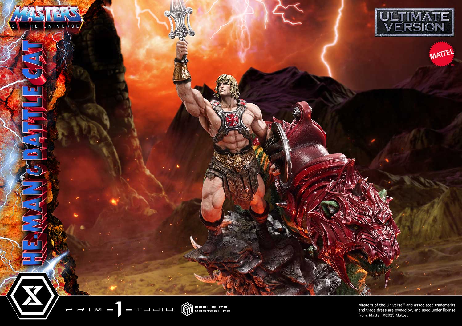 Real Elite Masterline Masters of the Universe He-Man &amp; Battle Cat Ultimate Bonus Version