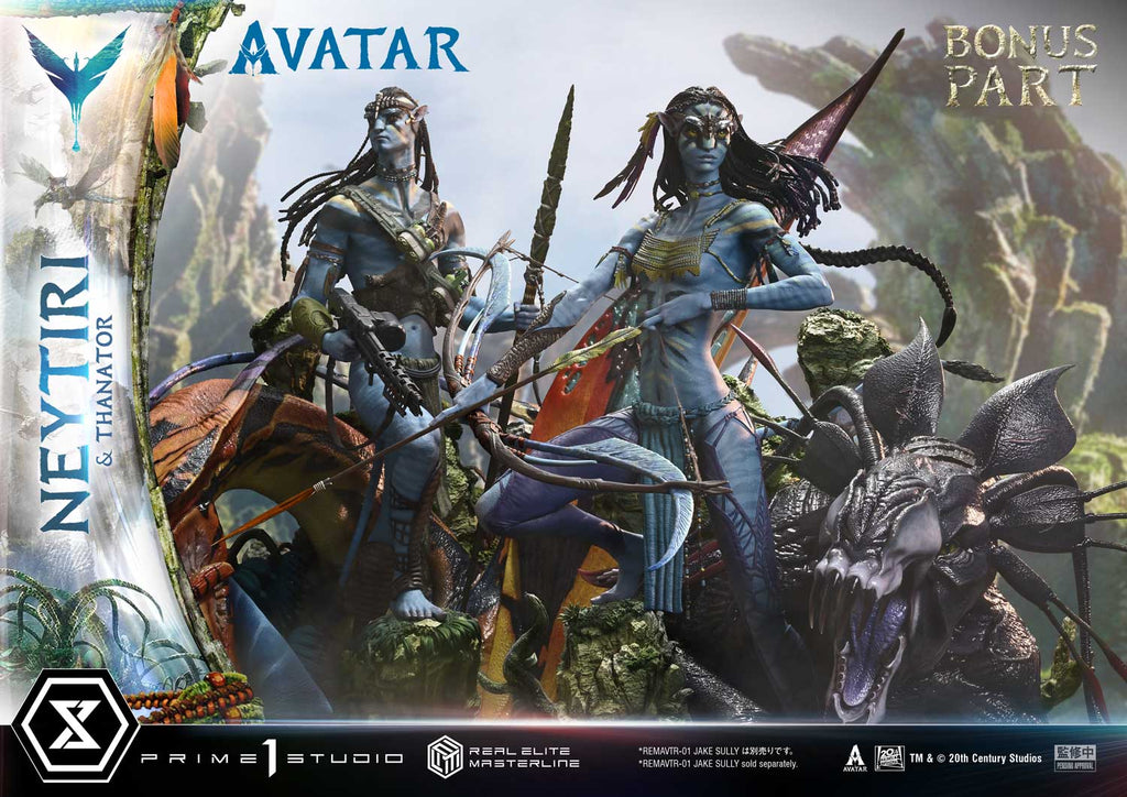 Real Elite Masterline Avatar (Film) Neytiri &amp; Thanator Avatar Legacy Collection Deluxe Version