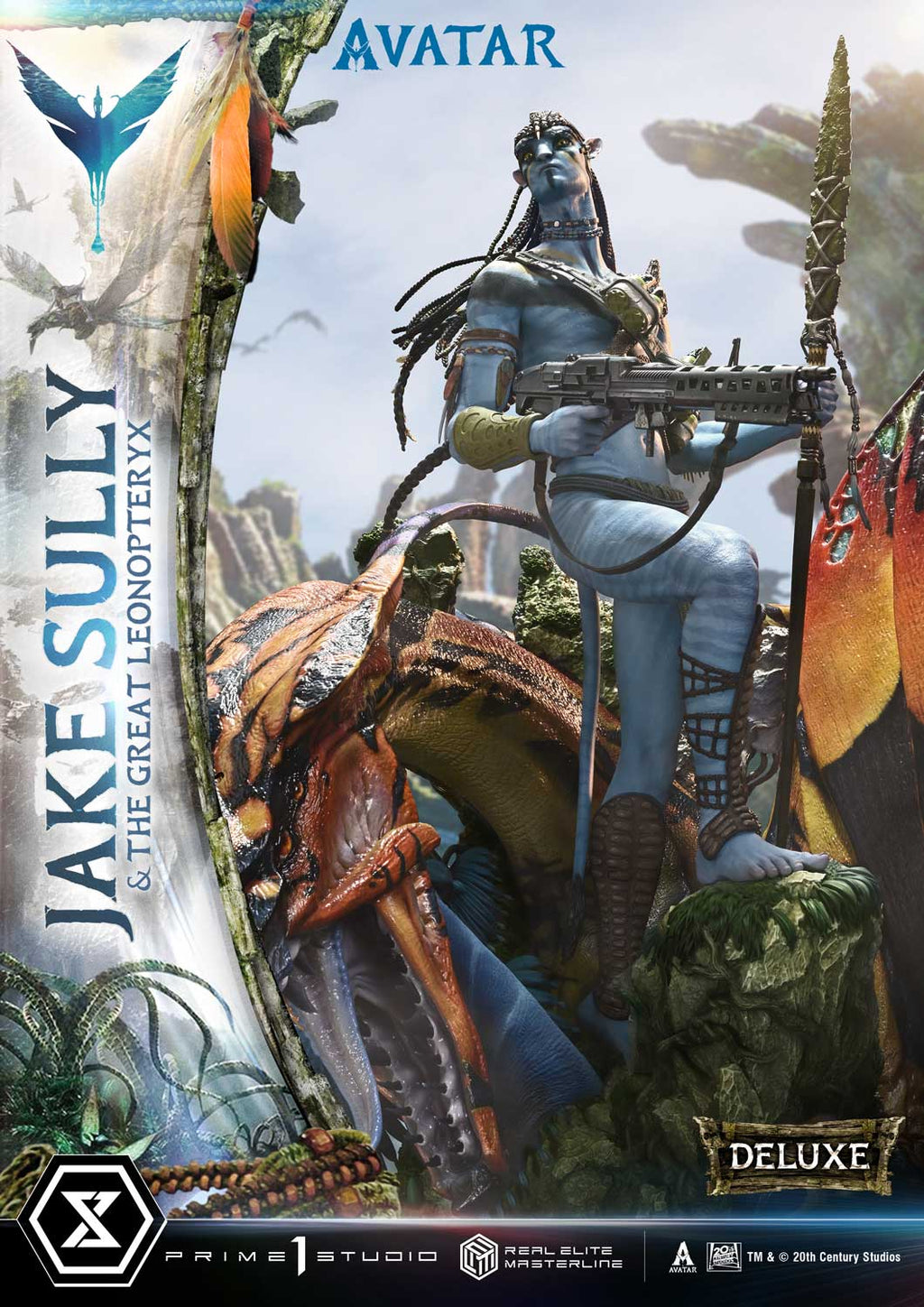 Real Elite Masterline Avatar (Film) Jake Sully &amp; The Great Leonopteryx Avatar Legacy Collection Deluxe Bonus Version