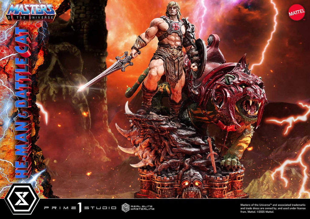 Real Elite Masterline Masters of the Universe He-Man &amp; Battle Cat Ultimate Bonus Version