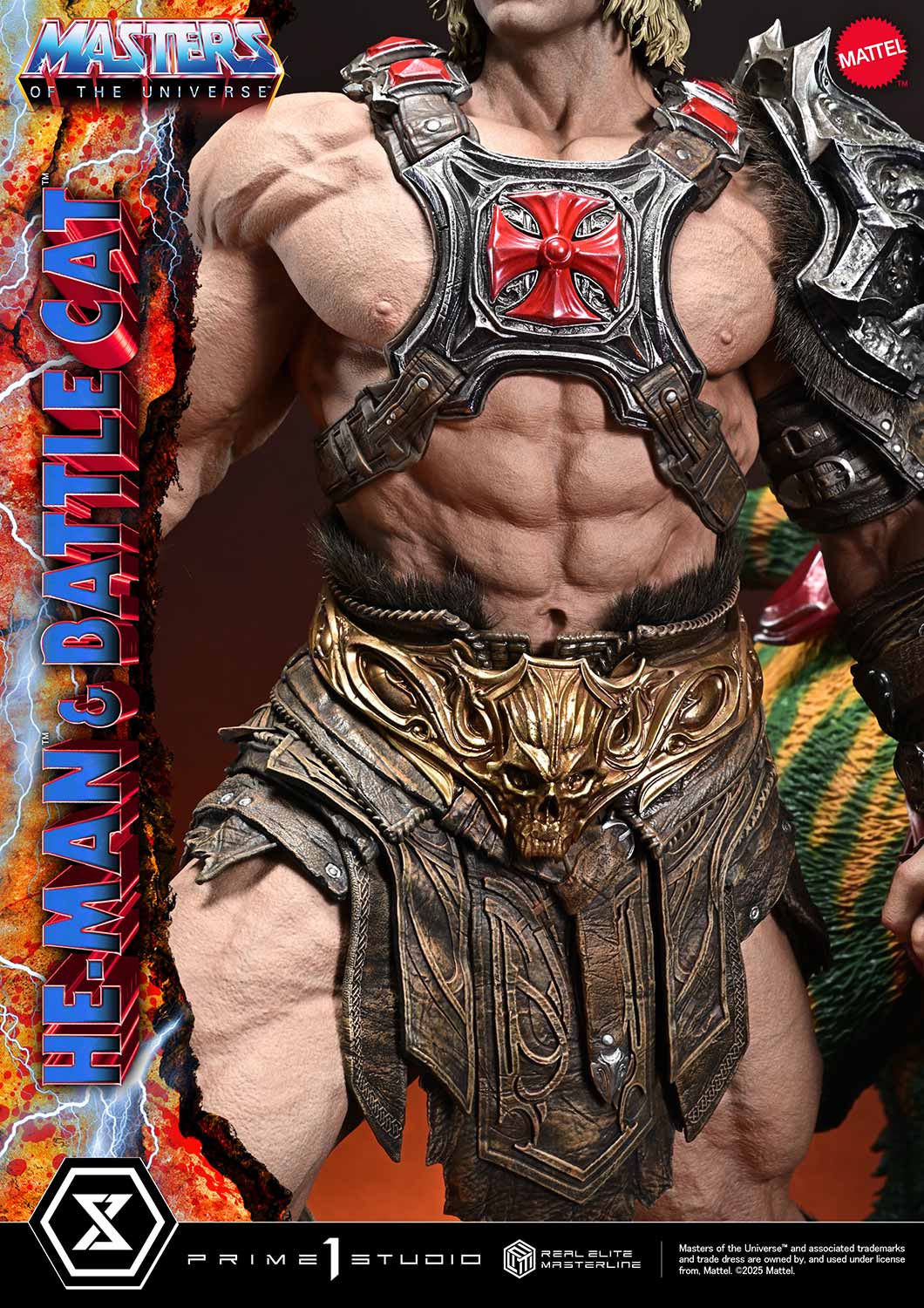Real Elite Masterline Masters of the Universe He-Man &amp; Battle Cat Ultimate Bonus Version