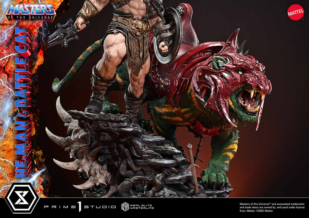 Real Elite Masterline Masters of the Universe He-Man &amp; Battle Cat Ultimate Bonus Version