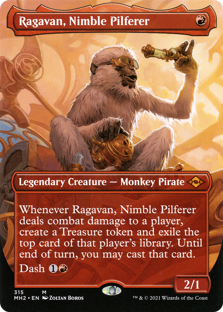 FOIL Ragavan, Nimble Pilferer (Borderless) (MH2-315) - Modern Horizons 2 - Magic The Gathering
