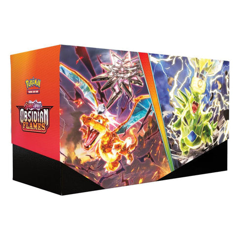 Pokémon-Sammelkartenspiel Karmesin & Purpur 3: Obsidianflammen – Top-Trainer-Box