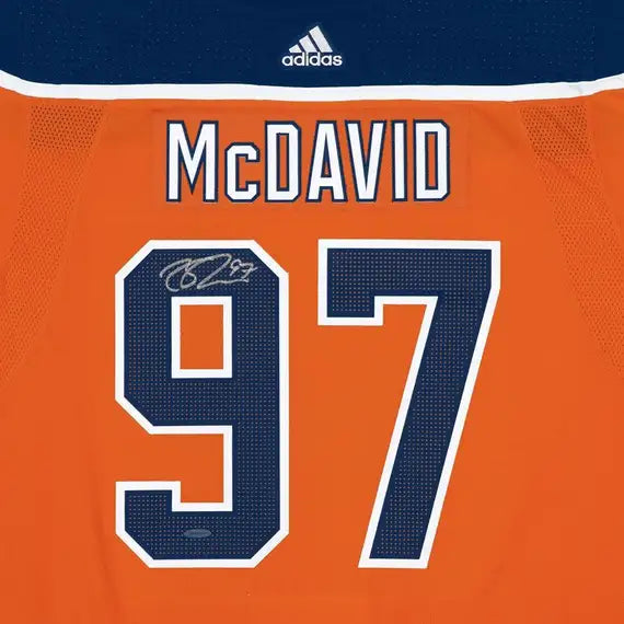 Upper Deck Authenticated - Connor McDavid Autographed Authentic Edmonton Oilers Adidas Orange Jersey