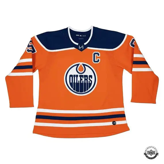 Upper Deck Authenticated - Connor McDavid Autographed Authentic Edmonton Oilers Adidas Orange Jersey