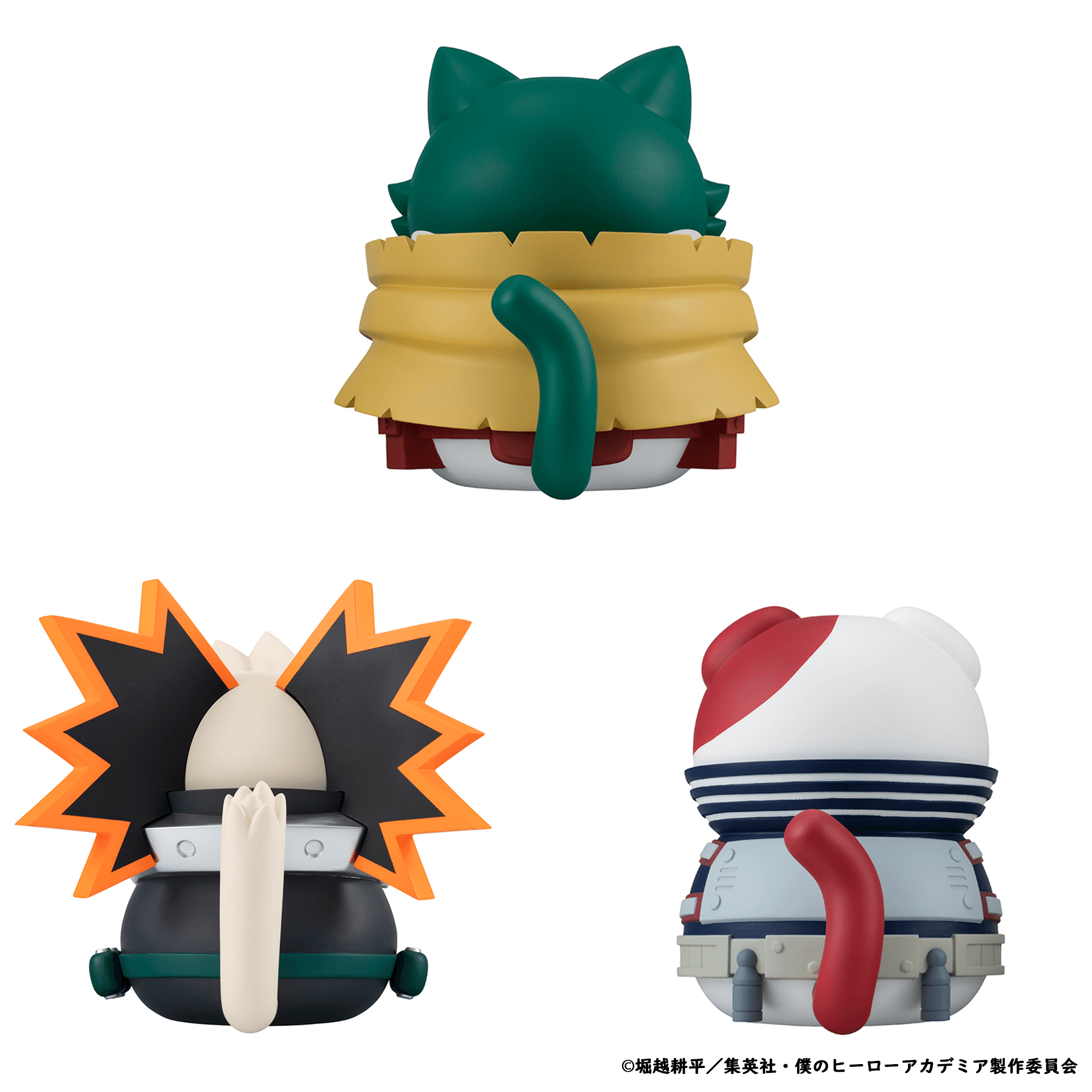 MEGA CAT PROJECT My Hero Academia Nyanto! The Big Heroaca Cats Series Midoriya &amp; Bakugo &amp; Todoroki set 【with gift】