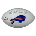 Joey Bosa Autographed White Logo Football With Acrylic Case