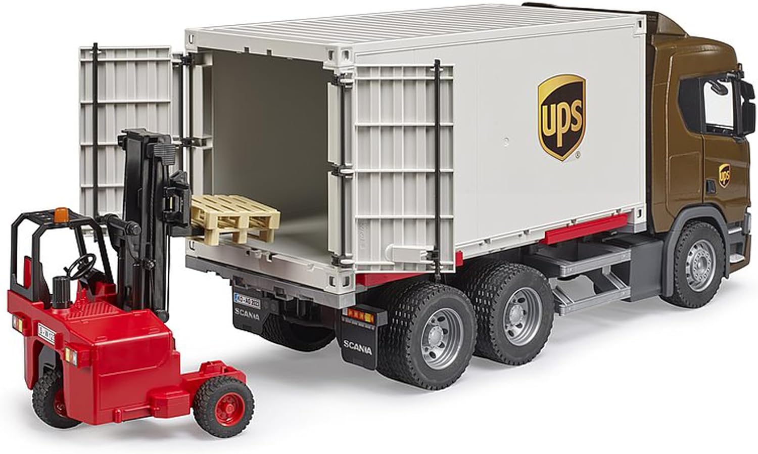 SCANIA Super 560R UPS Logistics Truck with Forklift