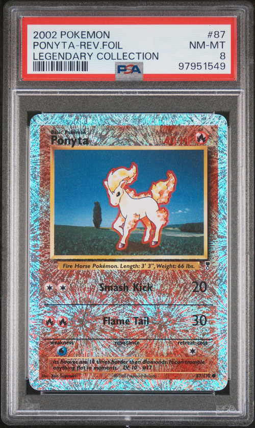PSA 8 PONYTA-REV.FOIL LEGENDARY COLLECTION