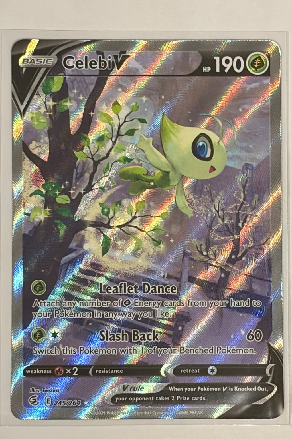 Celebi V Alternate Full Art 245/264 Fusion Strike NM