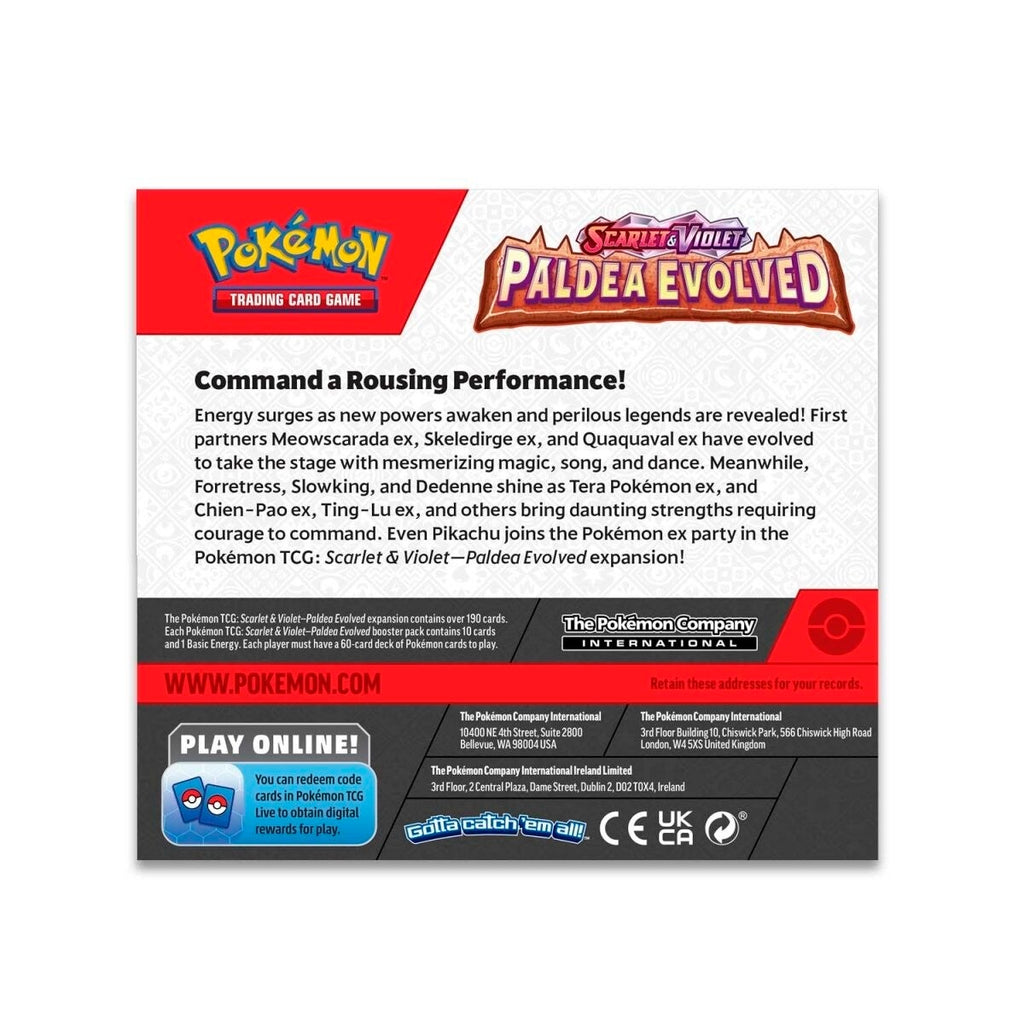 Scarlet & Violet: Paldea Evolved - Booster Box -  Sealed Case of 6