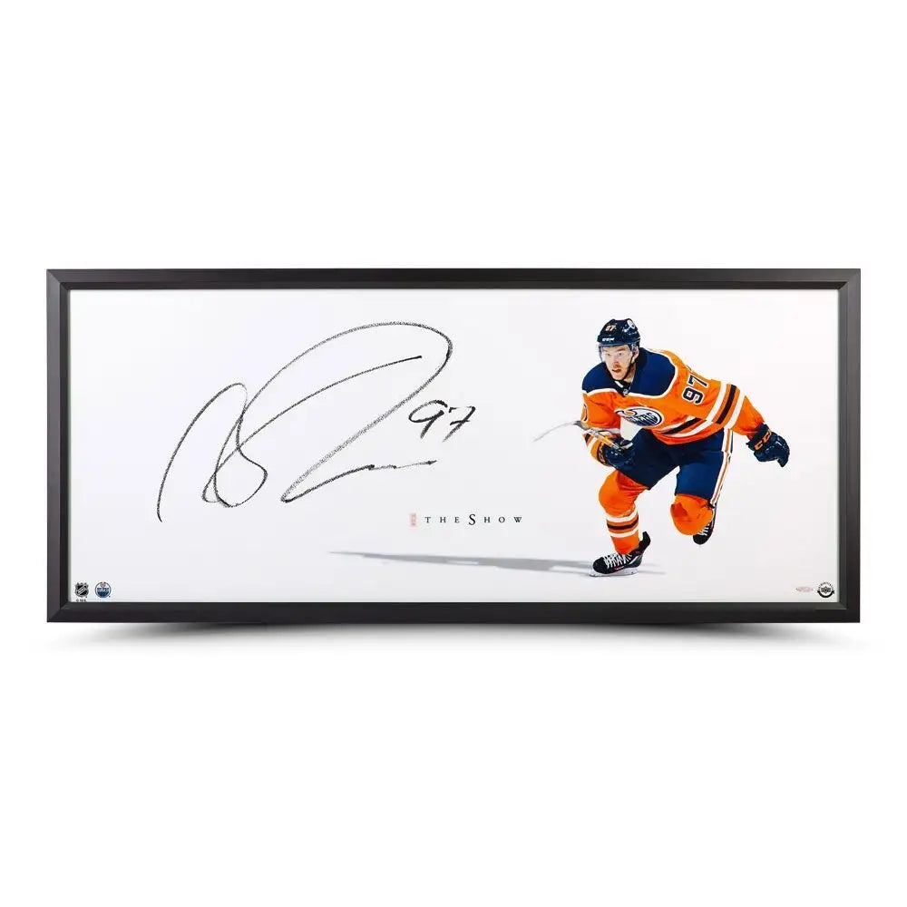 Connor McDavid Autographed "The Show Point of Attack” Framed Autographed Print