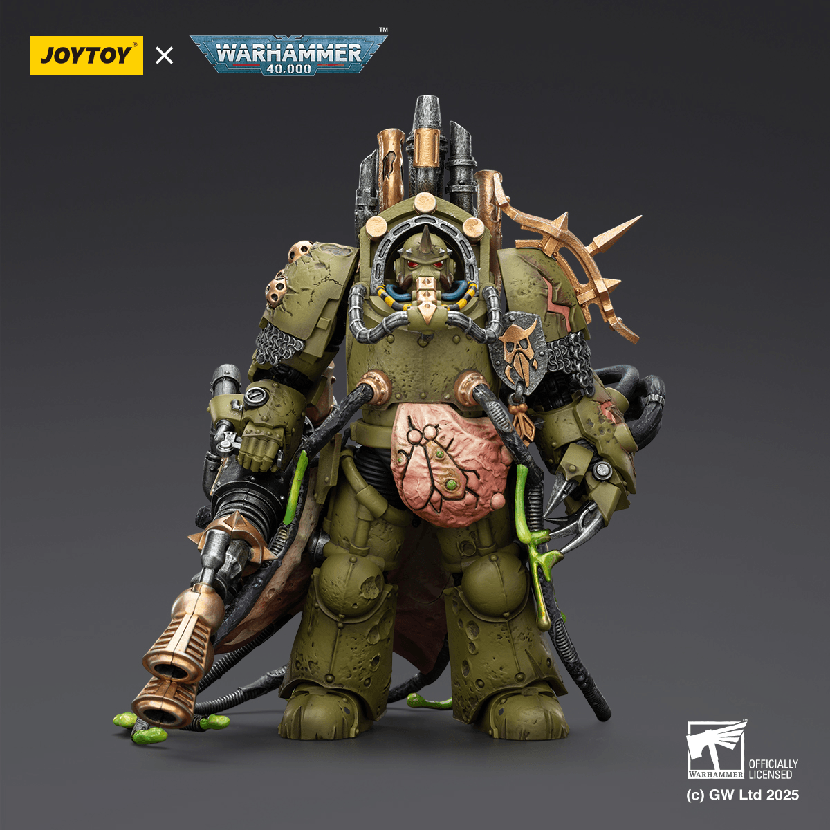 Death Guard Lord of Virulence with Power Fist and Twin Plague Spewer