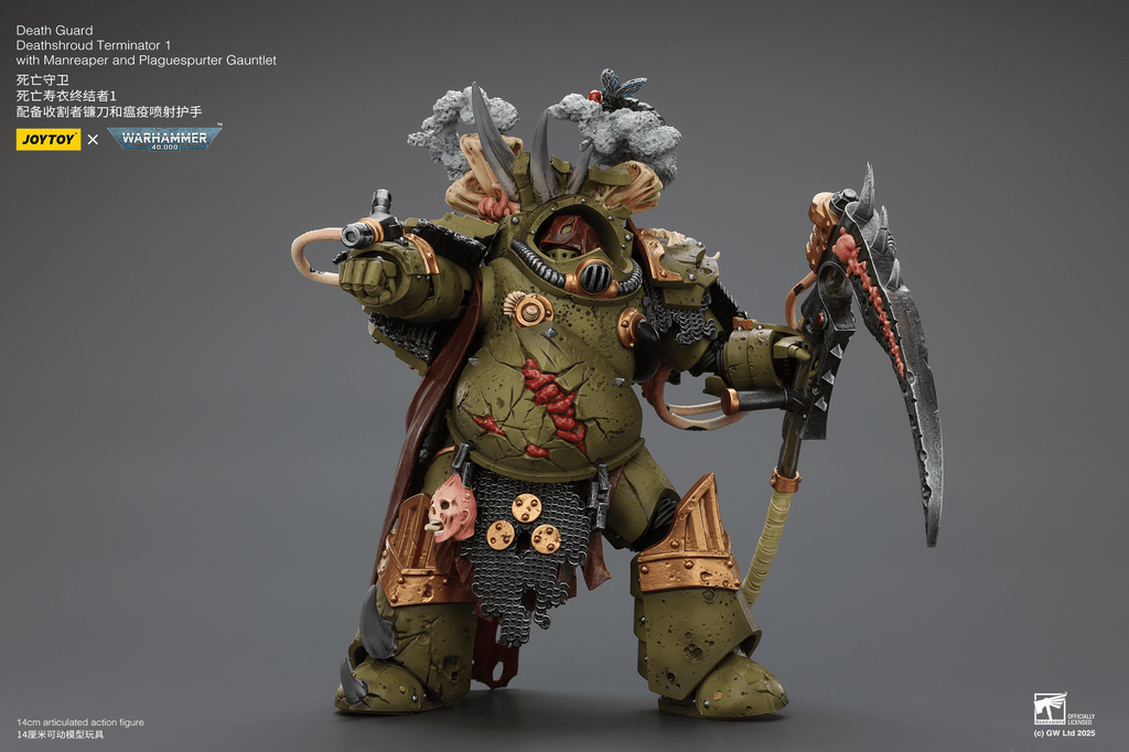 Death Guard Deathshroud Terminator 1 with Manreaper and Plaguespurter Gauntlet