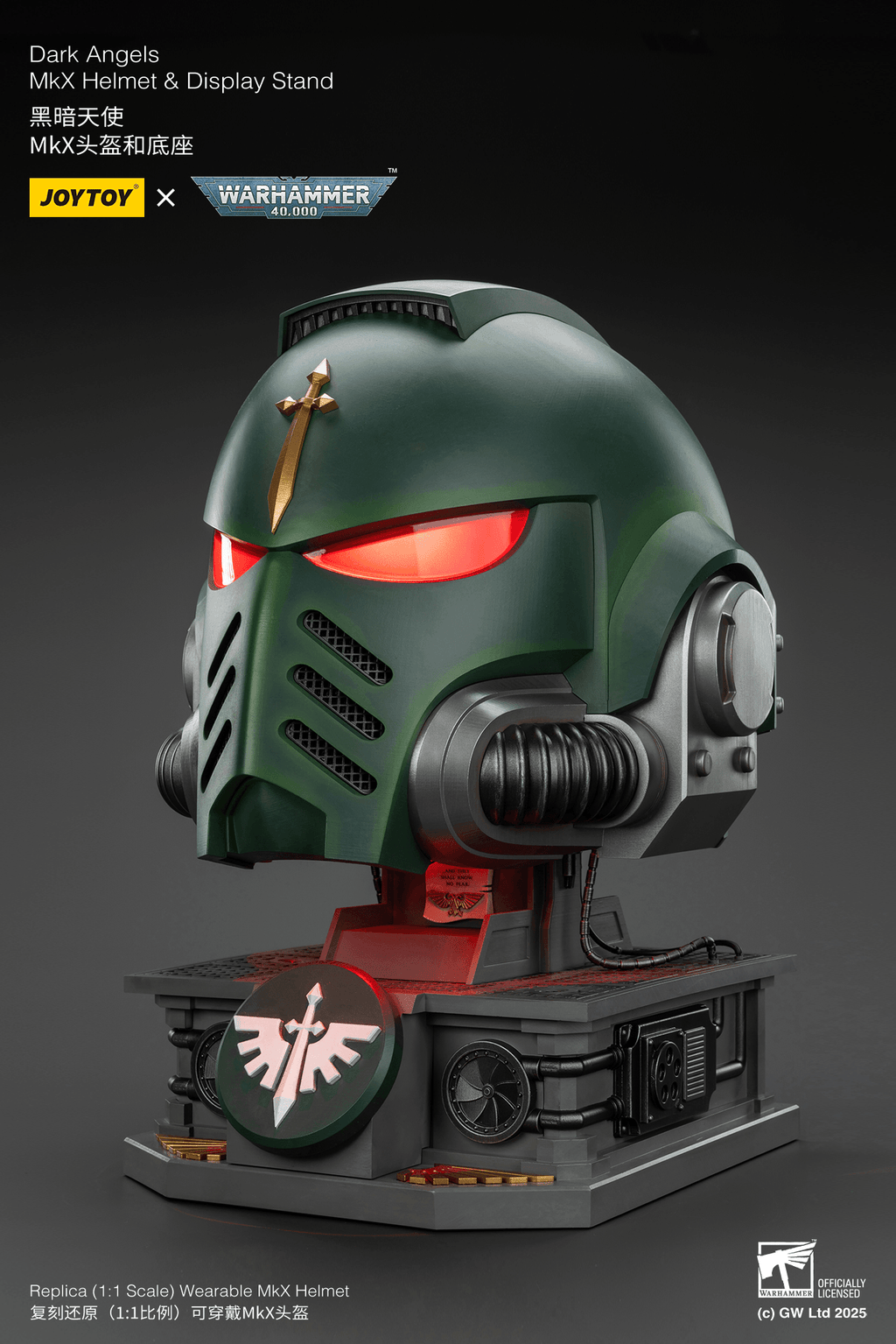Dark Angels MkX Helmet &amp; Display Stand