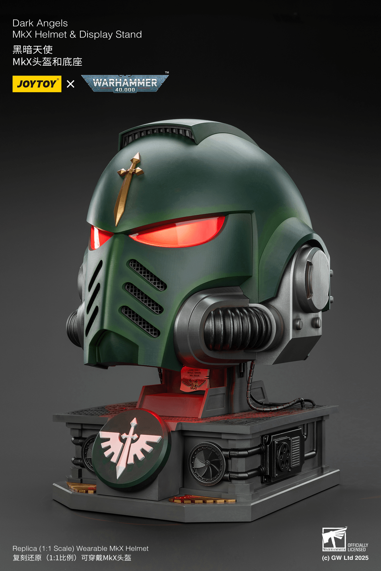 Dark Angels MkX Helmet &amp; Display Stand
