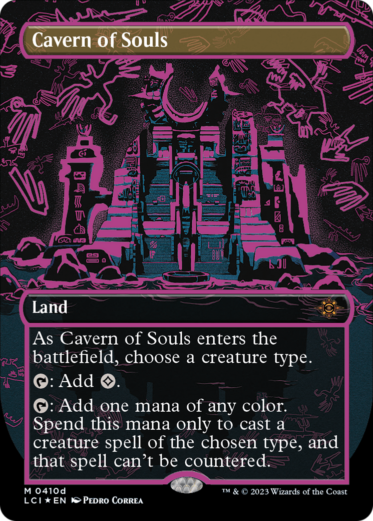 FOIL Cavern of Souls (0410d) (Borderless) (LCI-410D) - The Lost Caverns of Ixalan - Magic The Gathering