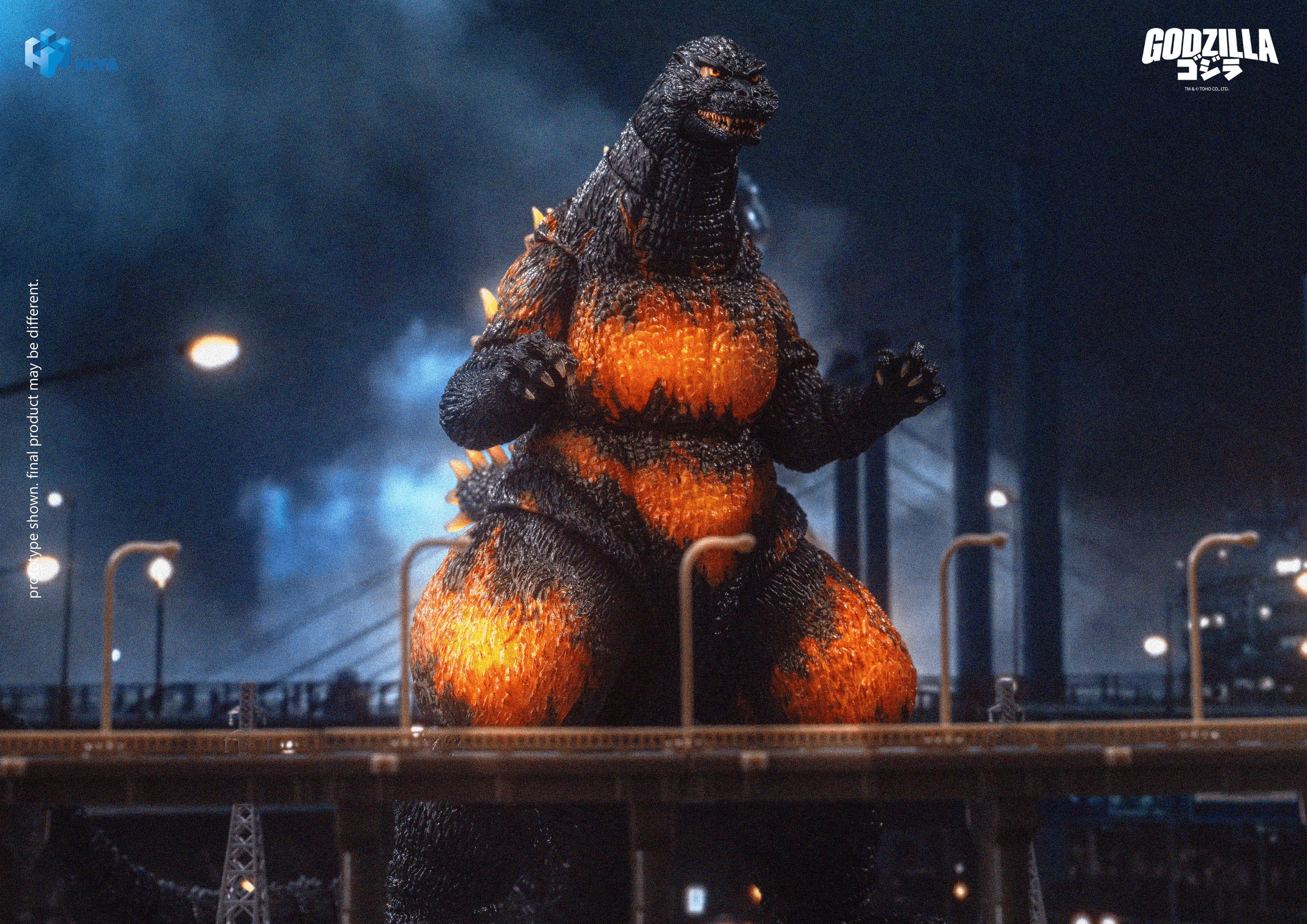 HIYA Exquisite Basic Series None Scale 7 Inch Godzilla vs. Destoroyah 1995 Burning Godzilla Action Figure