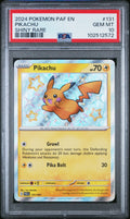 PIKACHU SHINY RARE 2024 POKEMON PAF EN-PALDEAN FATES PSA GEM MT 10