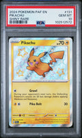 PIKACHU SHINY RARE 2024 POKEMON PAF EN-PALDEAN FATES PSA GEM MT 10