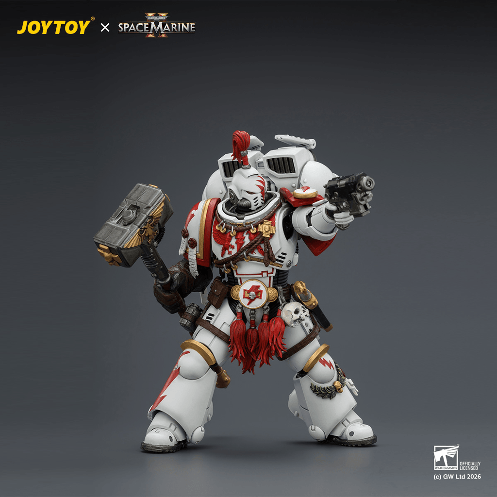 Game Edition White Scars Assault Intercessor Champion with Thunder Hammer and Bolt Pistol