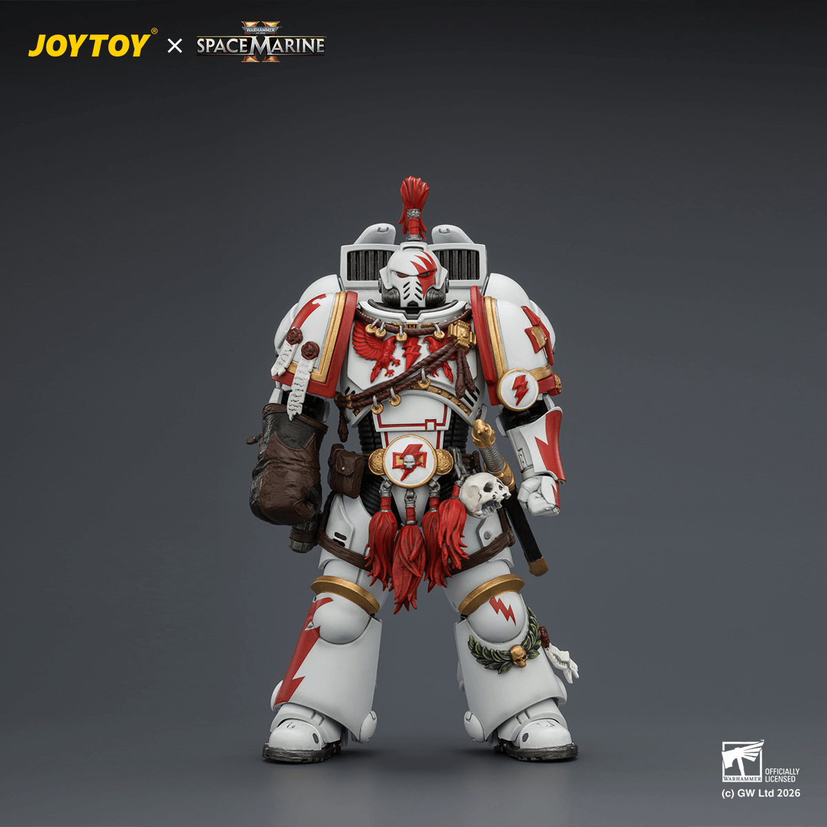 Game Edition White Scars Assault Intercessor Champion with Thunder Hammer and Bolt Pistol