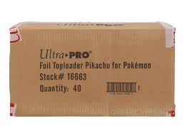 Pokemon TCG - Ultra Pro - 3''x 4'' Pikachu Toploader & Sleeves Sealed Case of 40 (25pcs)