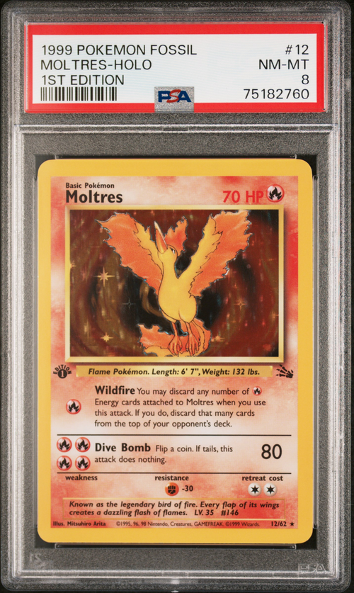 PSA 8 MOLTRES-HOLO 1ST EDITION