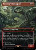 FOIL Hunting Velociraptor (Borderless) (REX-004) - Jurassic World Collection - Magic The Gathering