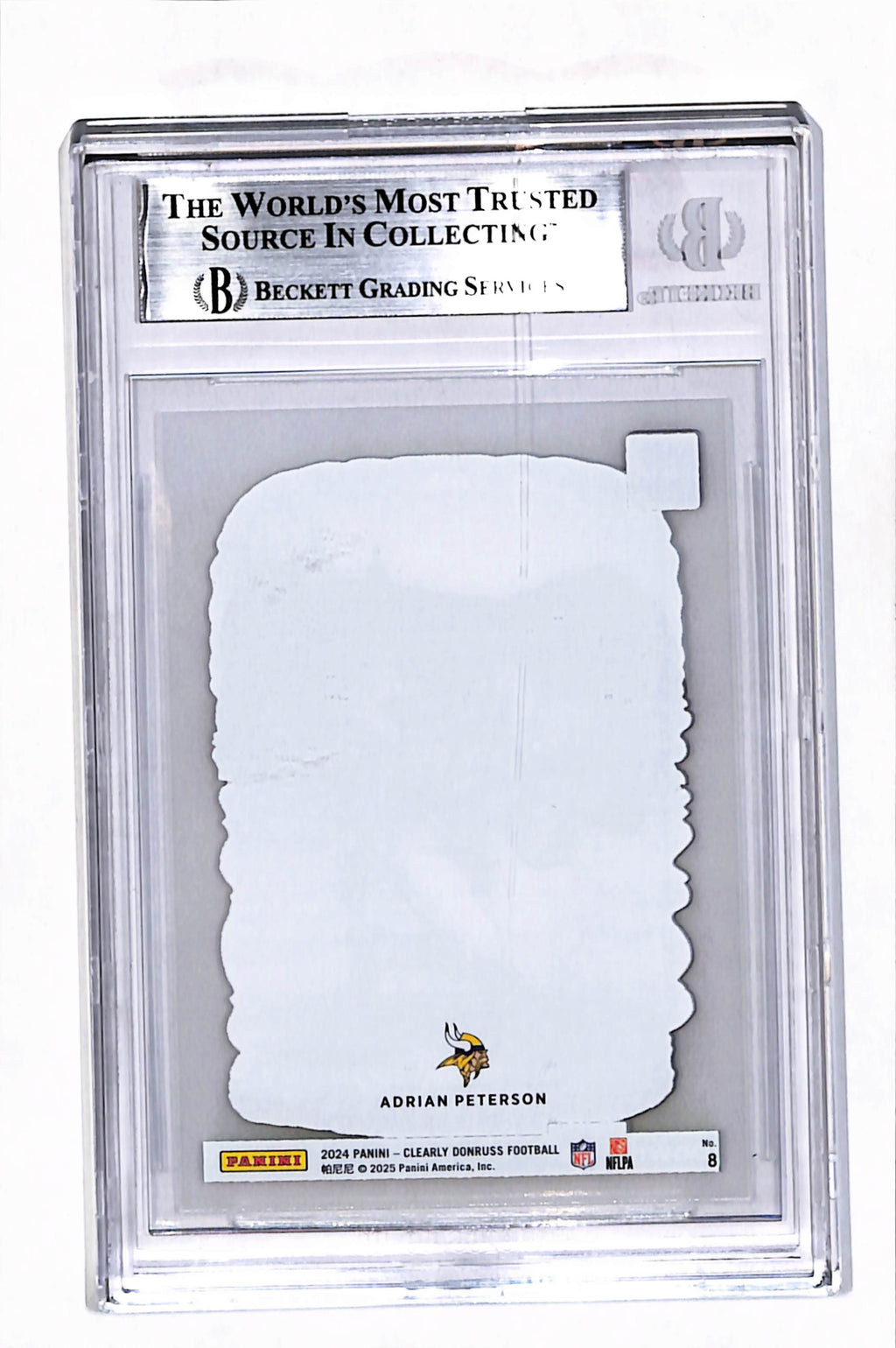 2024 Clearly Donruss Downtown Legends Adrian Peterson #8 BGS 8.5
