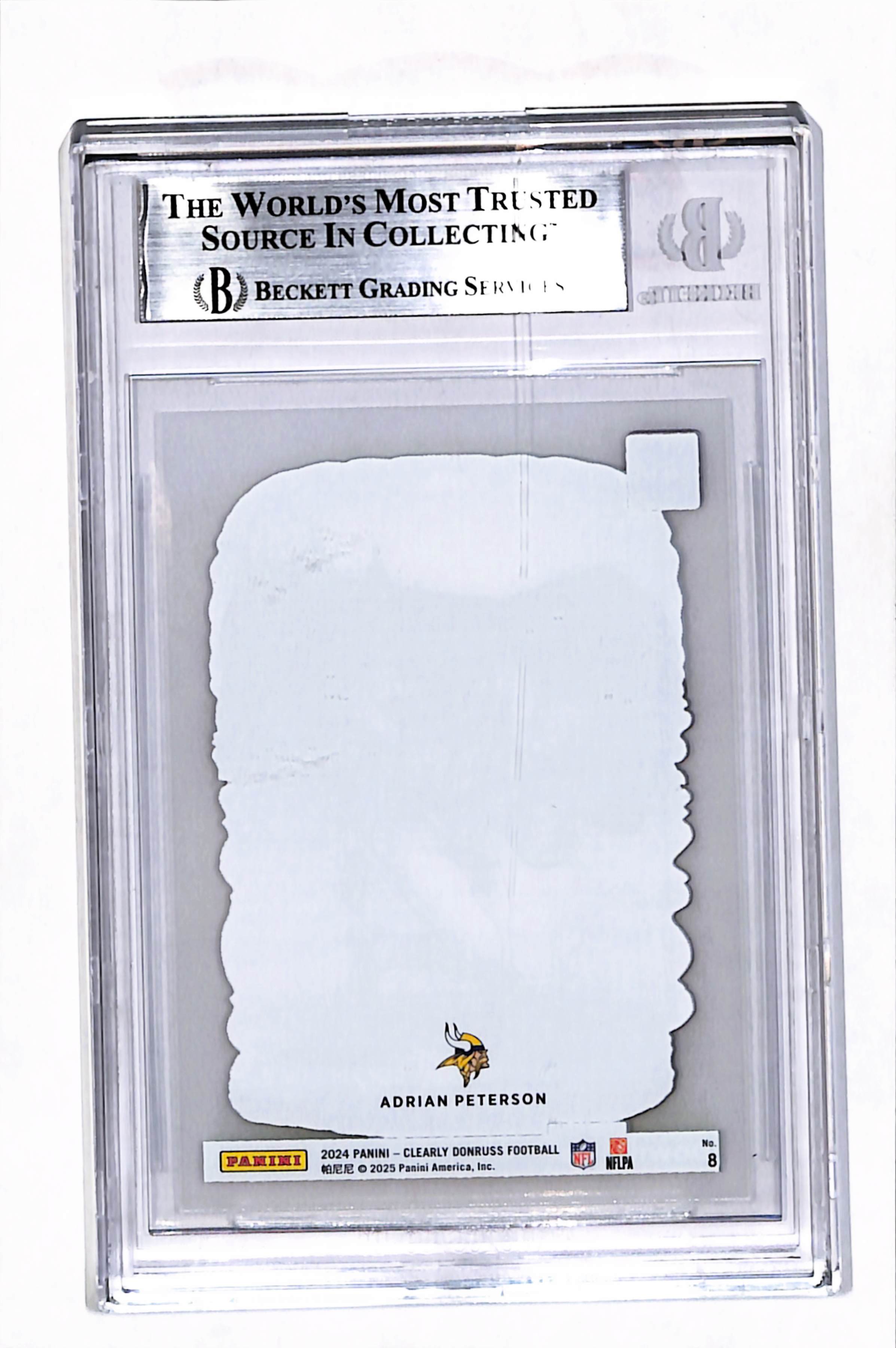 2024 Clearly Donruss Downtown Legends Adrian Peterson #8 BGS 8.5
