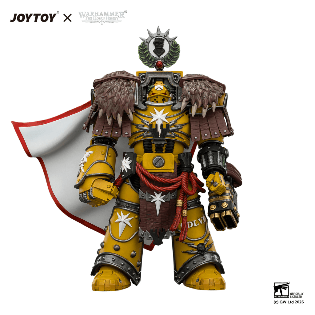 Imperial Fists Lord Castellan Evander Garrius, The Tyrant of Cthonia with the Subjugator and Incineratus