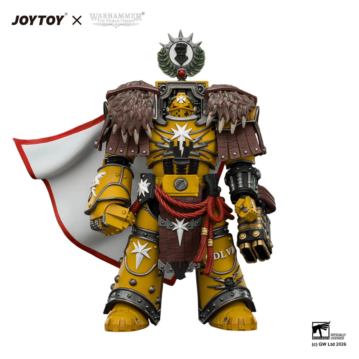 Imperial Fists Lord Castellan Evander Garrius, The Tyrant of Cthonia with the Subjugator and Incineratus
