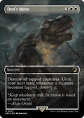 FOIL Don't Move (Borderless) (Emblem) (REX-027) - Jurassic World Collection - Magic The Gathering
