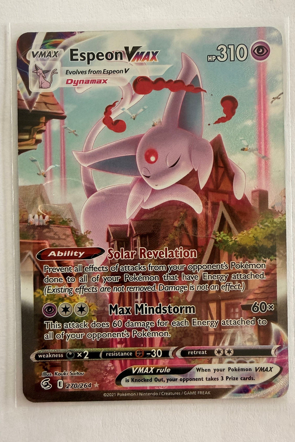 Espeon VMAX 270/264 Alt Art Fusion Strike NM