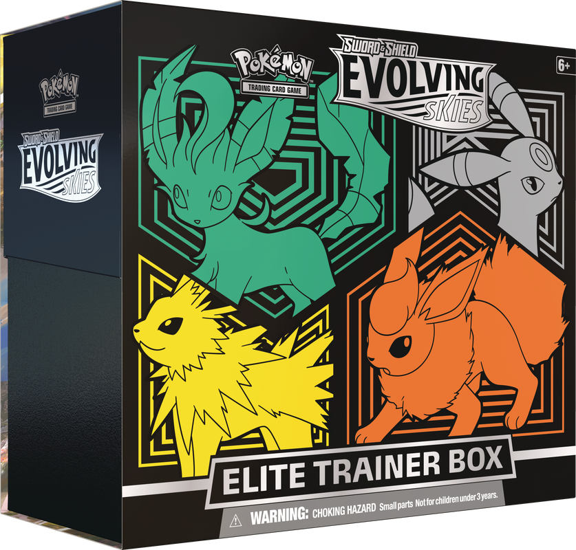 Pokemon - Sword and Shield - Evolving Skies - Elite Trainer Box (Leafeon, Umbreon, Jolteon & Flareon)
