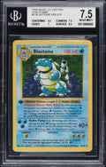 BGS 7.5 (NEAR MINT+) Blastoise Holo R/Thin Stamp 1999 Pokemon Base 1st Edition (#0013966850)