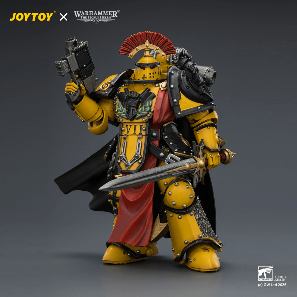 Imperial Fists Legion Praetor in Mk III Armour with Power Sword and Bolt Pistol