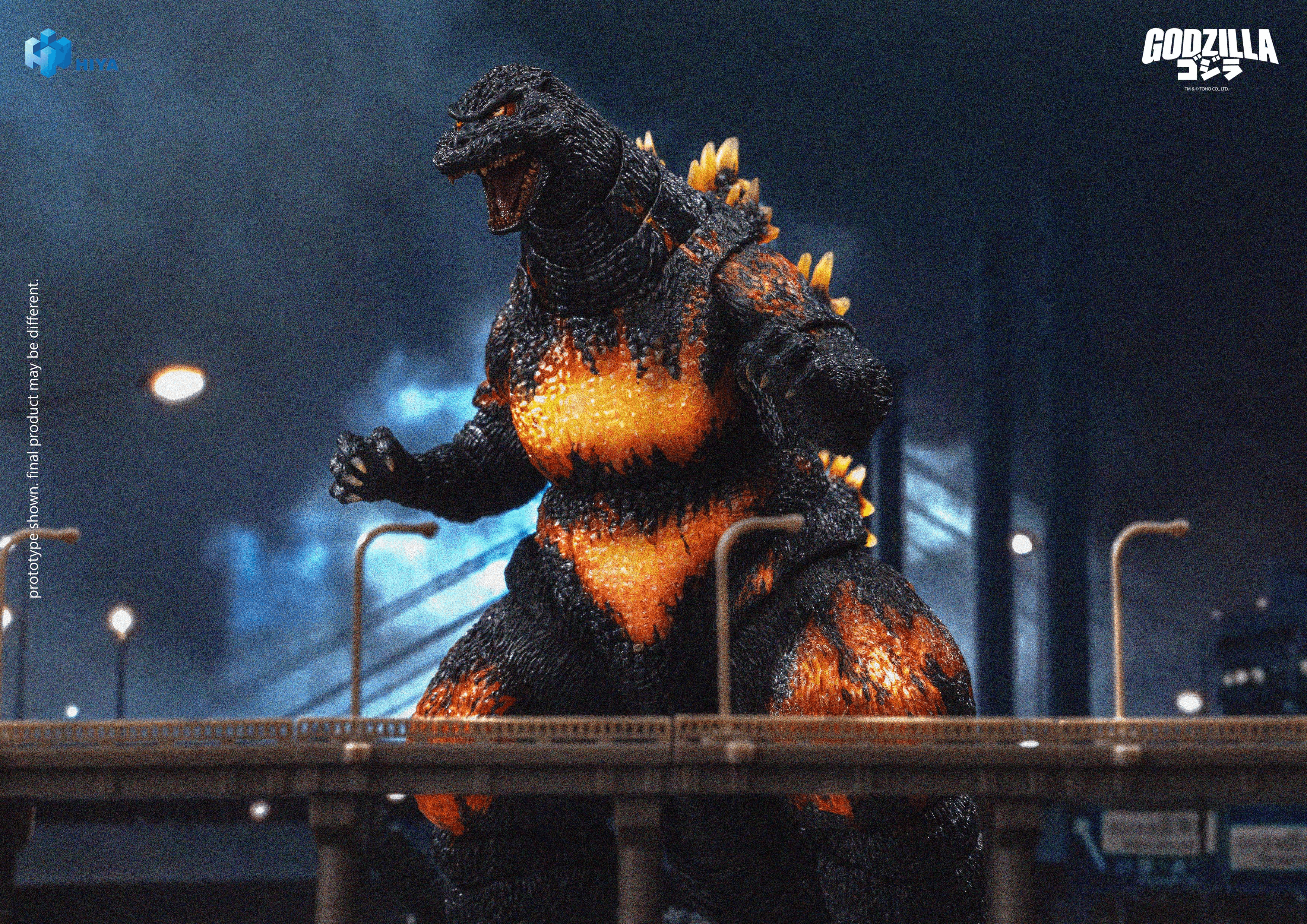 HIYA Exquisite Basic Series None Scale 7 Inch Godzilla vs. Destoroyah 1995 Burning Godzilla Action Figure