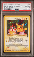 GEBURTSTAGS PIKACHU-HOLO BLACK STAR 2000 POKÉMON PROMO BLACK STAR PSA NM-MT 8